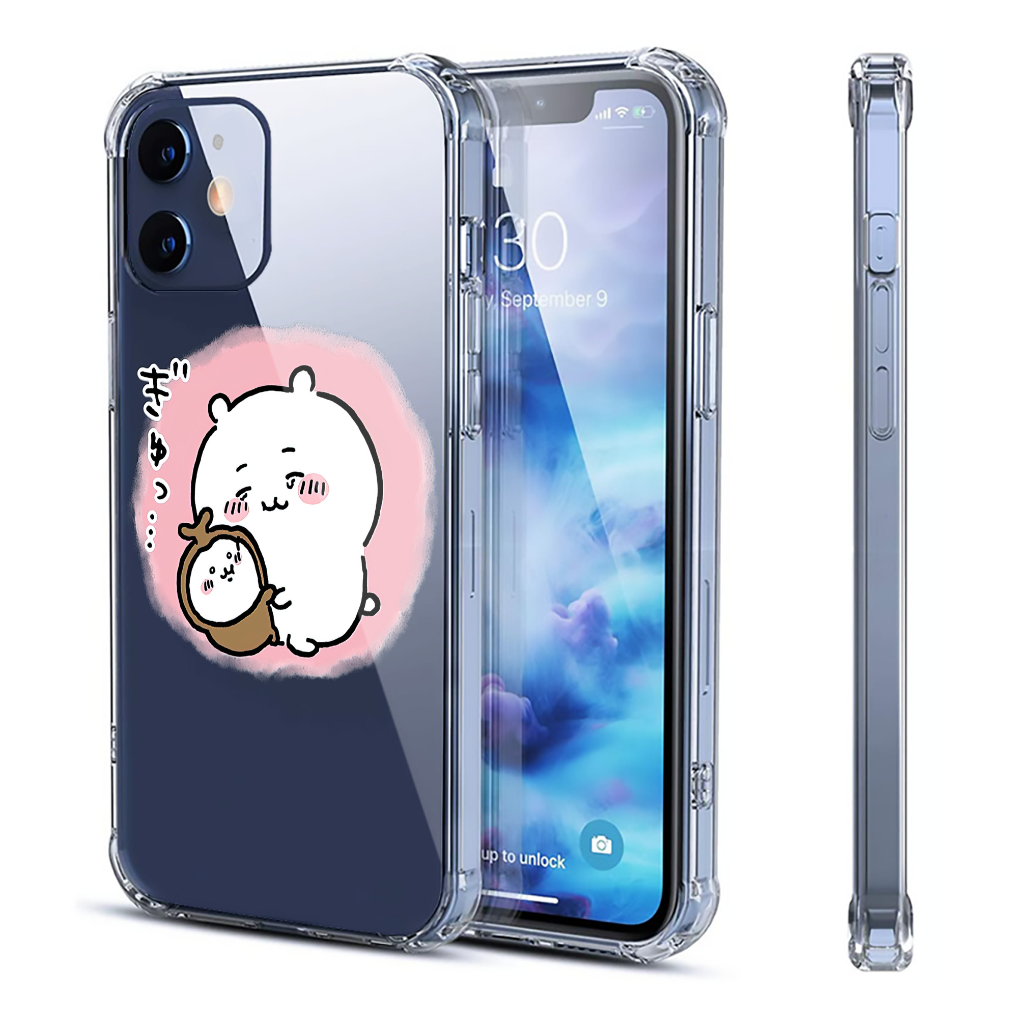 （画像用） ちいかわ ちいかわ Chii-kawa chiikawa 【iPhone 12シリーズ対応】透明スマホケース（クリアソフトケース）